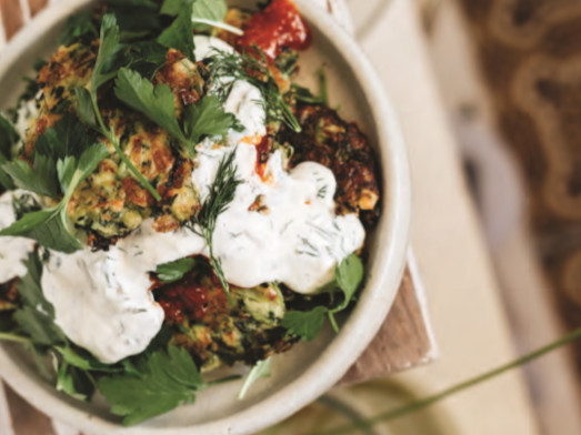 Herby Haloumi And Zucchini Fritters