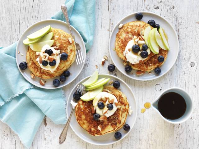 Gluten-free Apple & Almond Pancakes