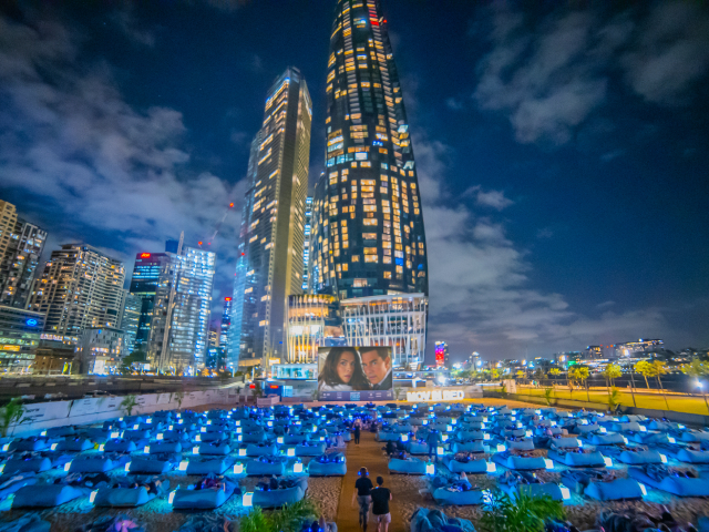 Outdoor Cinema Movin Bed Returns To Barangaroo This Summer. And It'S On A Beach!