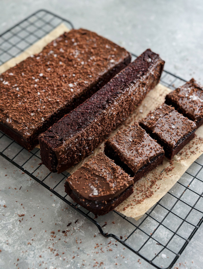 Beetroot, Zucchini & Spelt Brownie with Choc Avocado Frosting