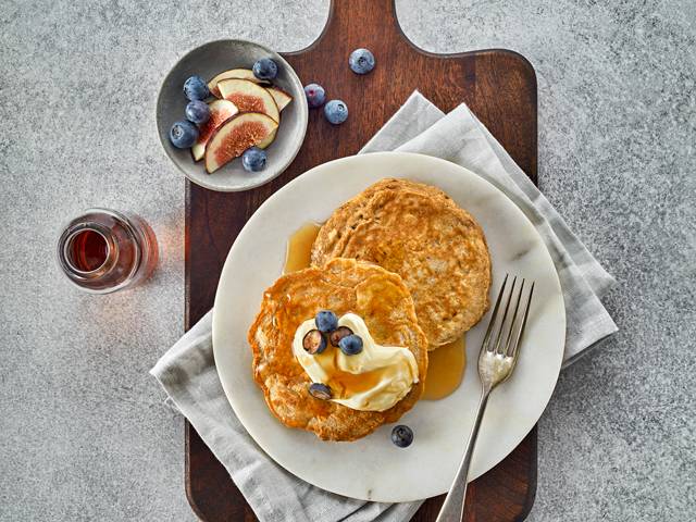 Banana Oat Flour Pancakes