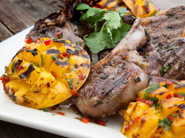 BBQ Mango Cheeks with Lamb