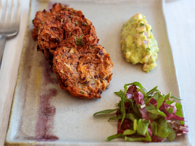 Cajun Patties with Avocado Salsa