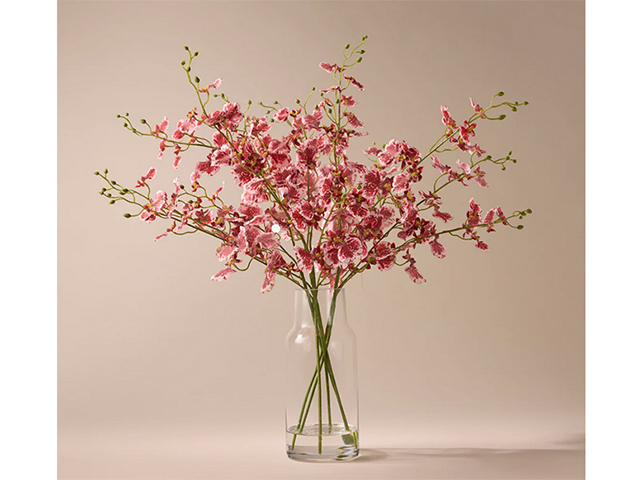 Faux Dancing Orchids - Rachel Vase | Burgundy - 57cm