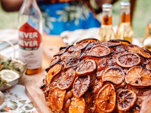 Fancy Fruit Cup Christmas Ham