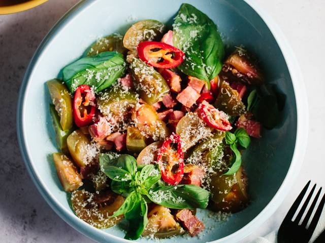 Warm Amatriciana Kumato Salad