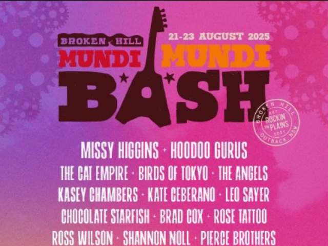 Broken Hill Mundi Mundi Bash Line-Up Announced