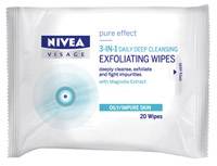 Nivea Pure Effect 3-in-1 Daily Deep Cleansing Exfoliating Wipes