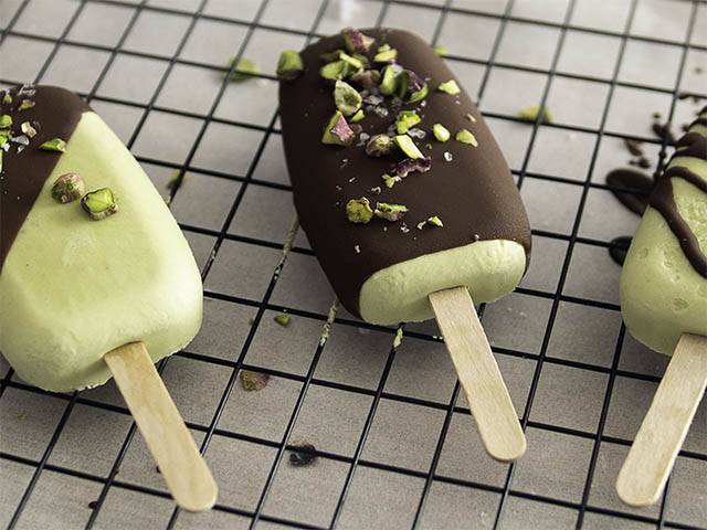 Pistachio Ice Cream Bars