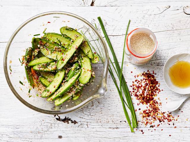 Easy Qukes Baby Cucumber Kimchi