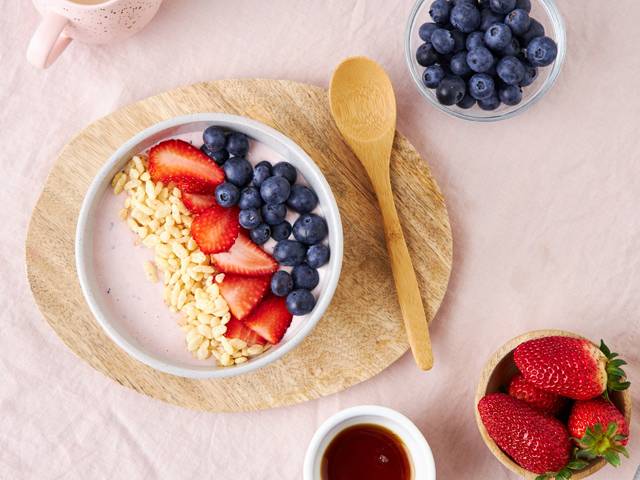 Pink Rice Bubbles Smoothie Bowl