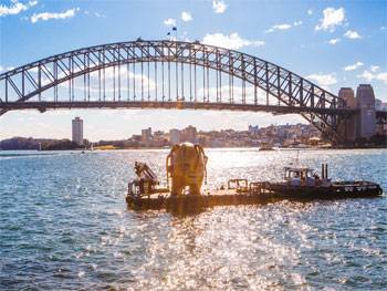 Inflatable Travis Scott Sails Sydney Harbour