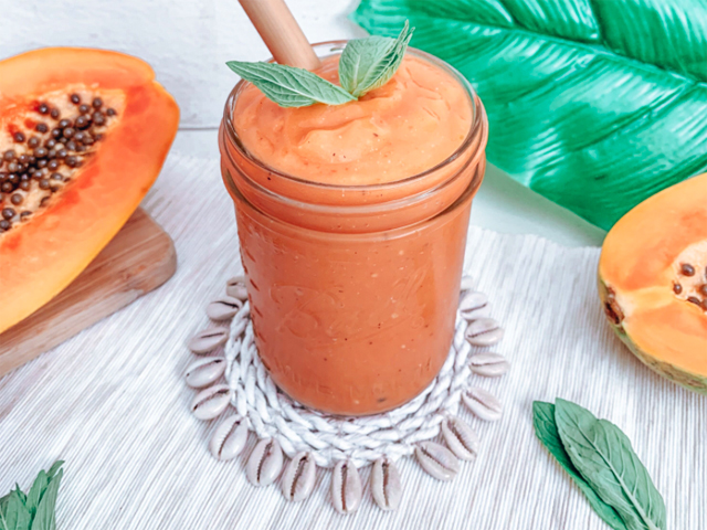 Creamy Tropical Papaya Smoothie