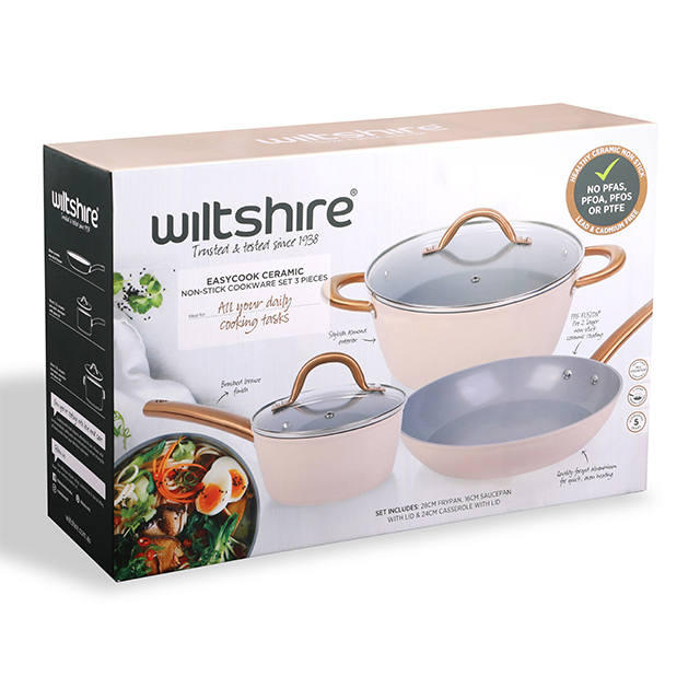 Wiltshire Easycook Almond and Bronze Cookware Set